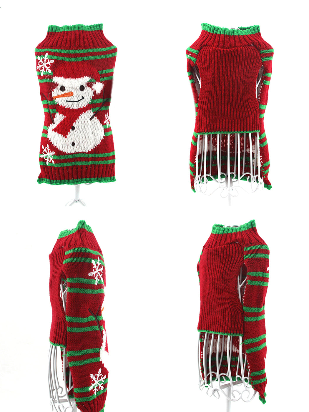 Christmas Dog Sweaters Dog Snow Snowman Sweaters Xmas Dog Holiday Sweaters New Year Christmas Sweater Pet Clothes for Small Dog and Cat - M