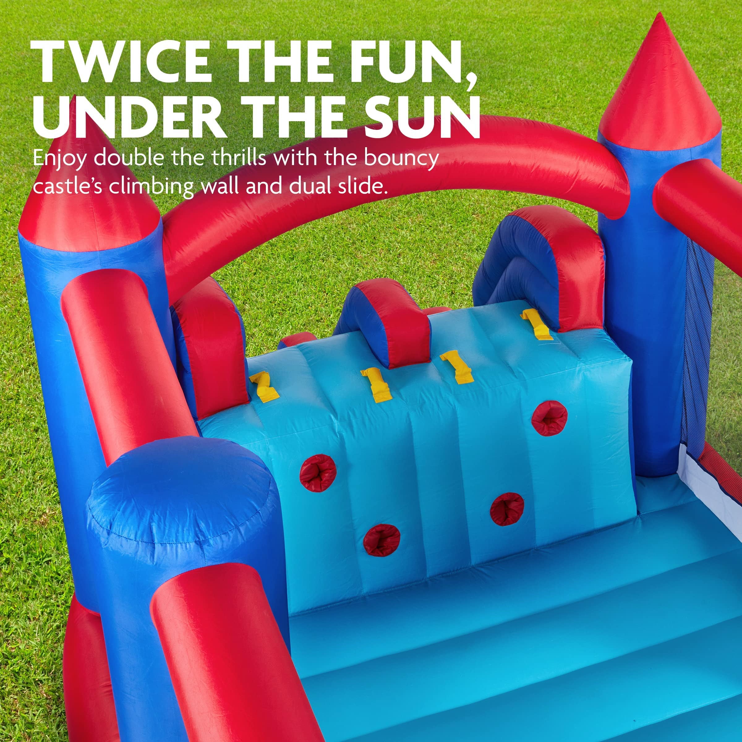 Sunny and Fun Bounce House， Bouncy House for Kids Outdoor with Toddler Slide