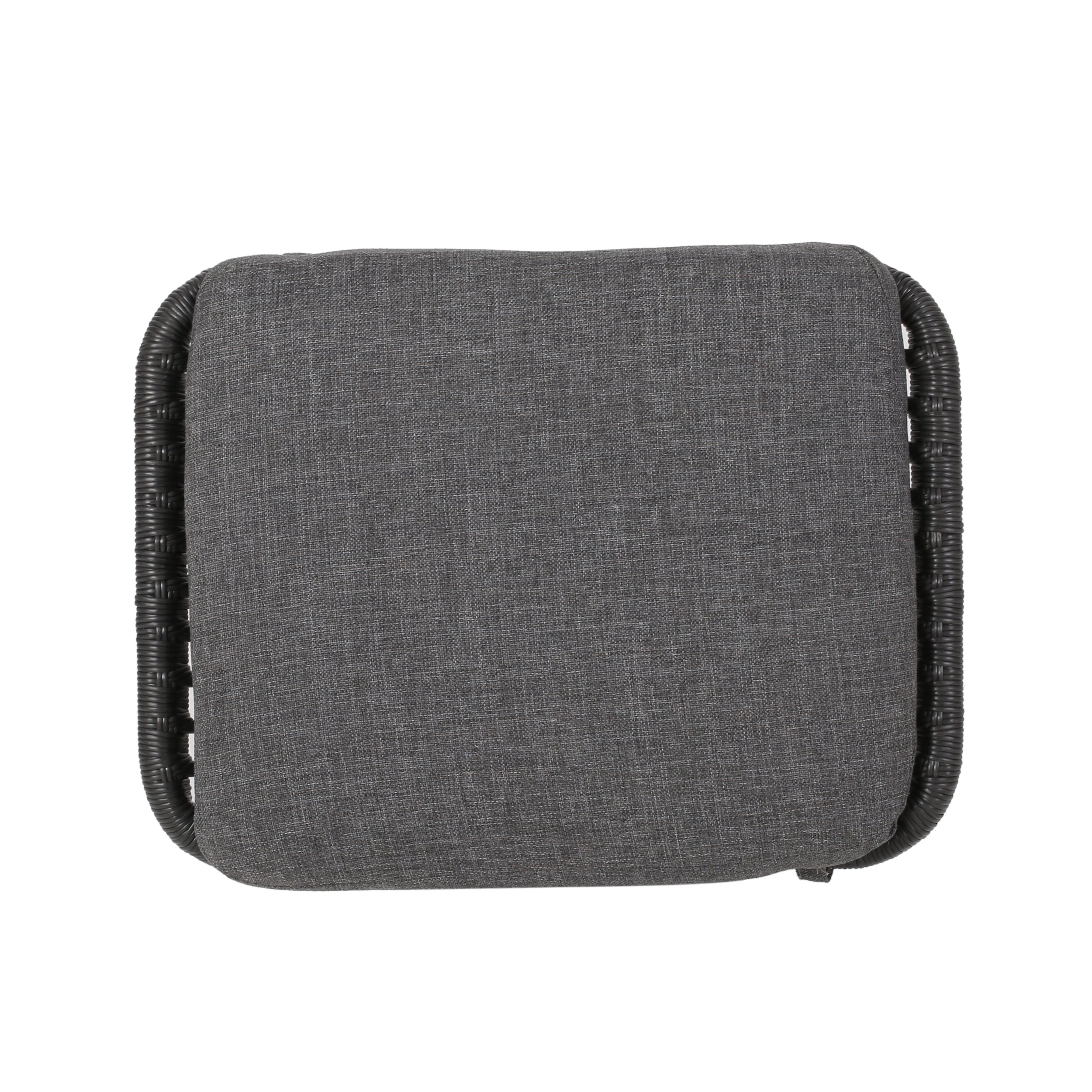 Gloria Outdoor Modern Boho Wicker Ottoman (Set of 2)