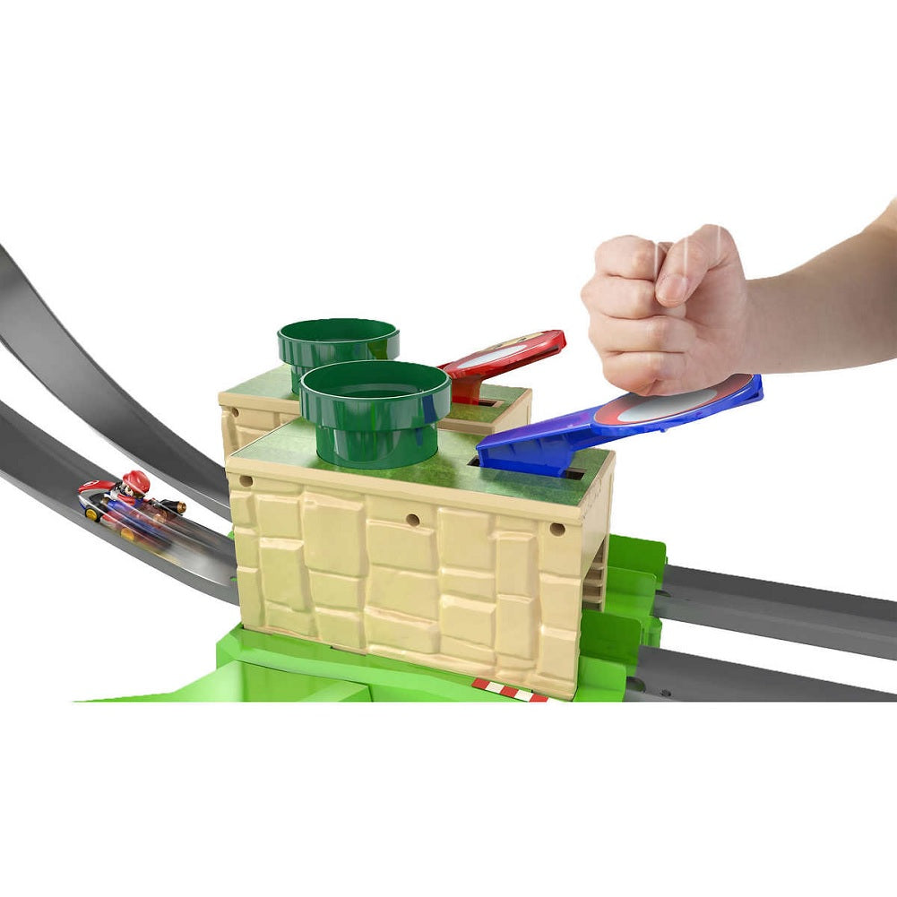 Hot Wheels MarioKart Mario Circuit Track Set and 4 Mario Die-cast