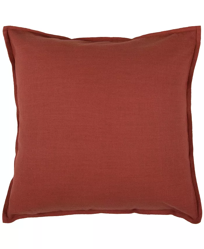 Rizzy Home Solid Polyester Filled Decorative Pillow， 20