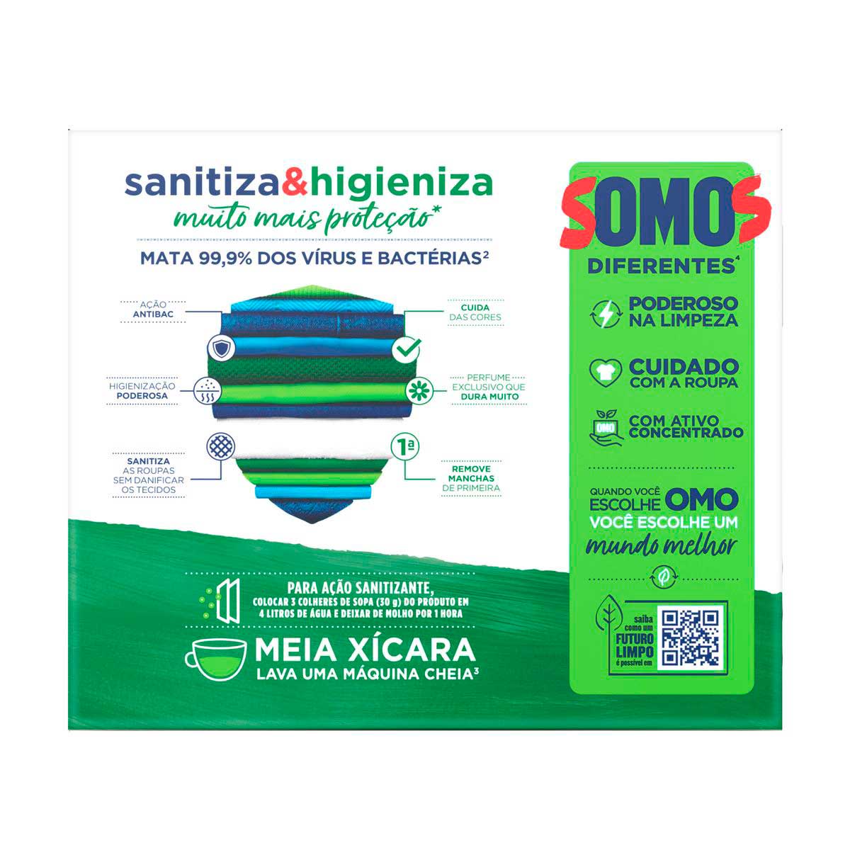 Sanitizante em Po OMO Lavagem Perfeita 800 g