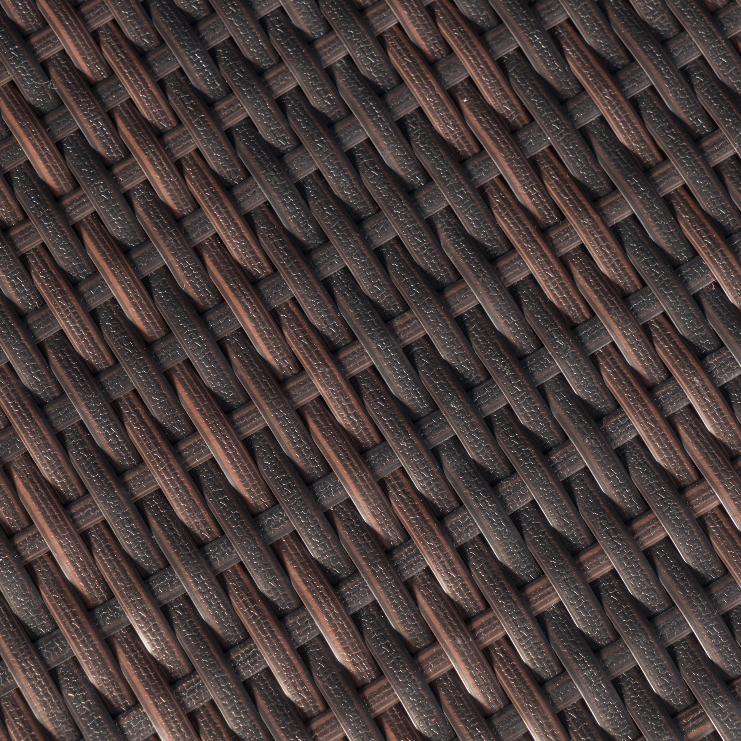 Mason Outdoor 3 Piece Multi-Brown Wicker Chat Set with Stacking Chairs