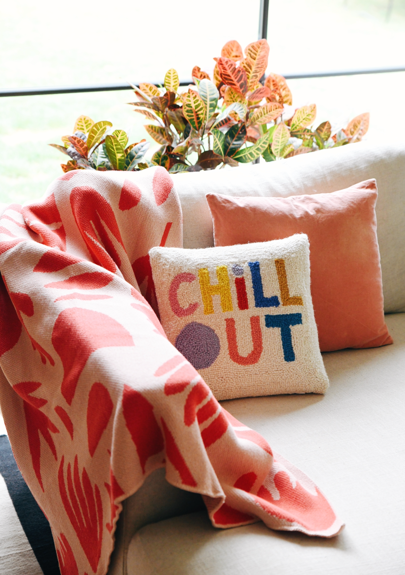 Succulents Blush Throw Blanket