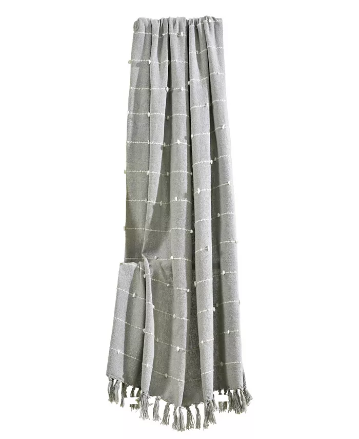 Lush Dandeacutecor Boho Tufted Cotton Woven Tassel Fringe Throw Blanket