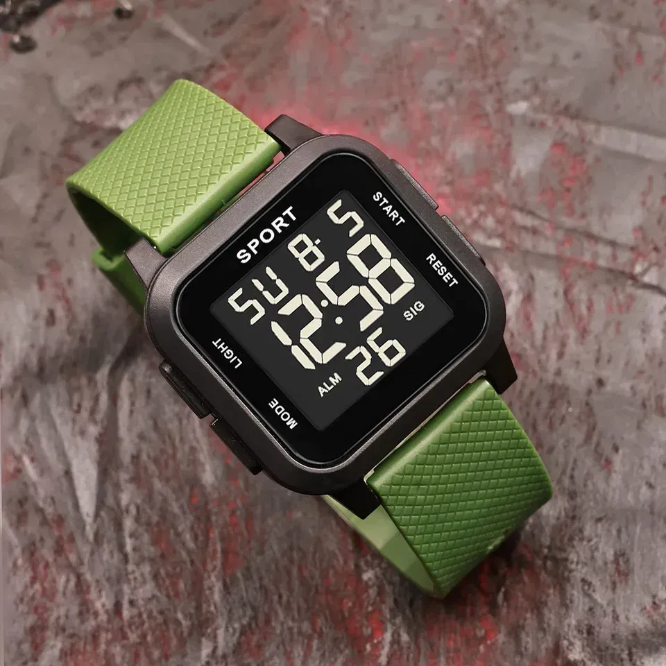 LIUYANGTIAN Kids Digital Watch Waterproof Military Electronic Wristwatch for Boys Teen Outdoor Sports Alarm Clock Multifunctional LED Watch