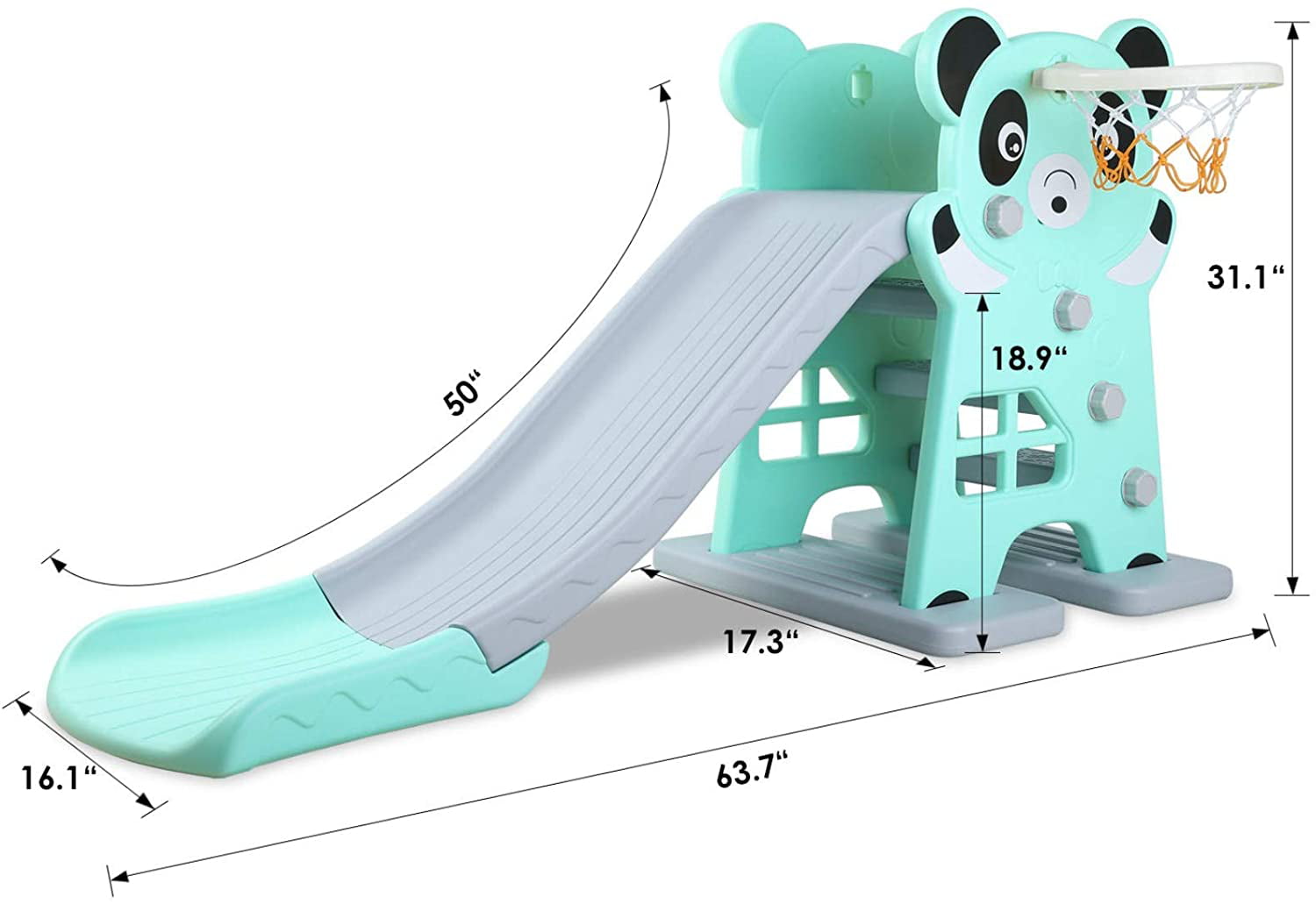 HEMBOR Kids Slide Backyard Toddler Slides and Climbers Playset
