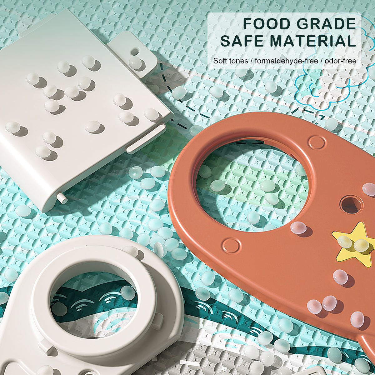 Toddler Slide Climber Set for Indoor Outdoor 3 Steps Freestanding Slide， Suitable Age1-5 Years Old Children Easy Set Up Baby Playset