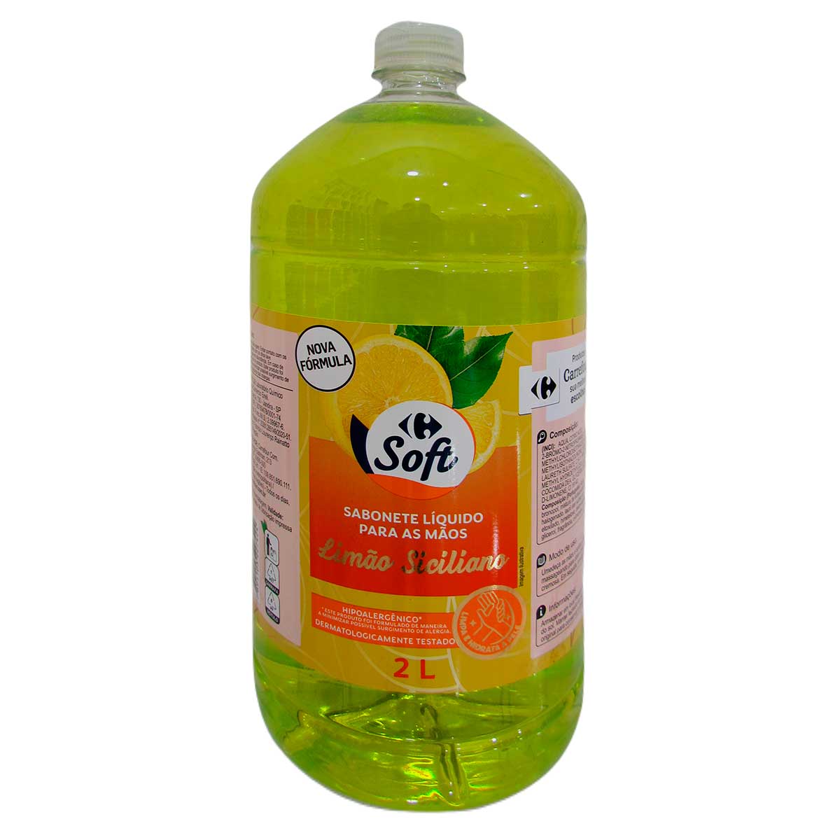 Sabonete Liquido para as Maos Carrefour Soft Limao Siciliano 2L