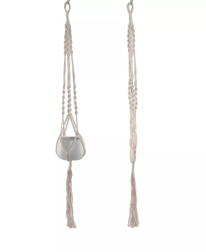 Flora Bunda Hanging Macrame Planter Hanger， 5
