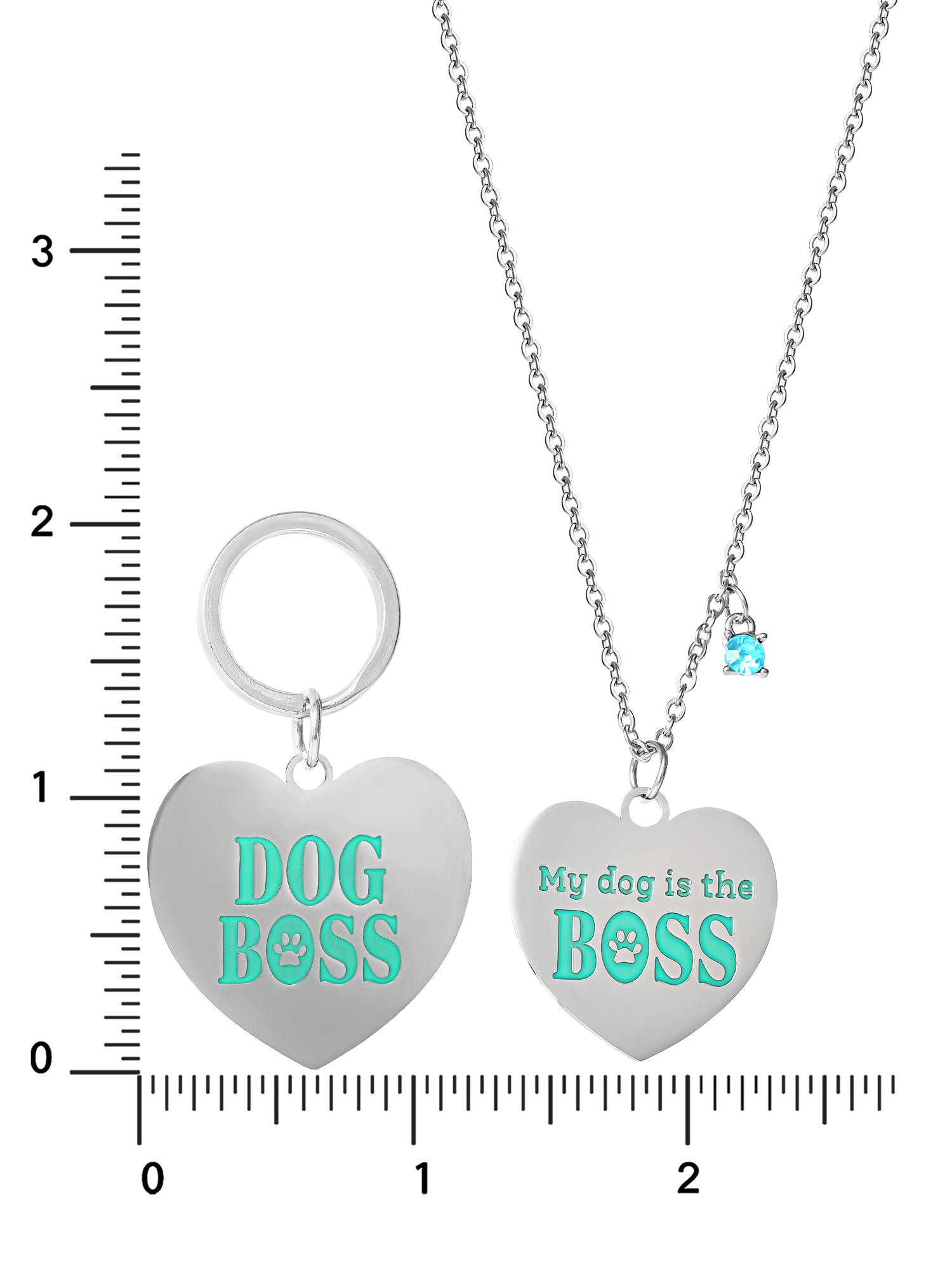 Connections from Hallmark Stainless Steel Dog Boss Tag and Necklace Set