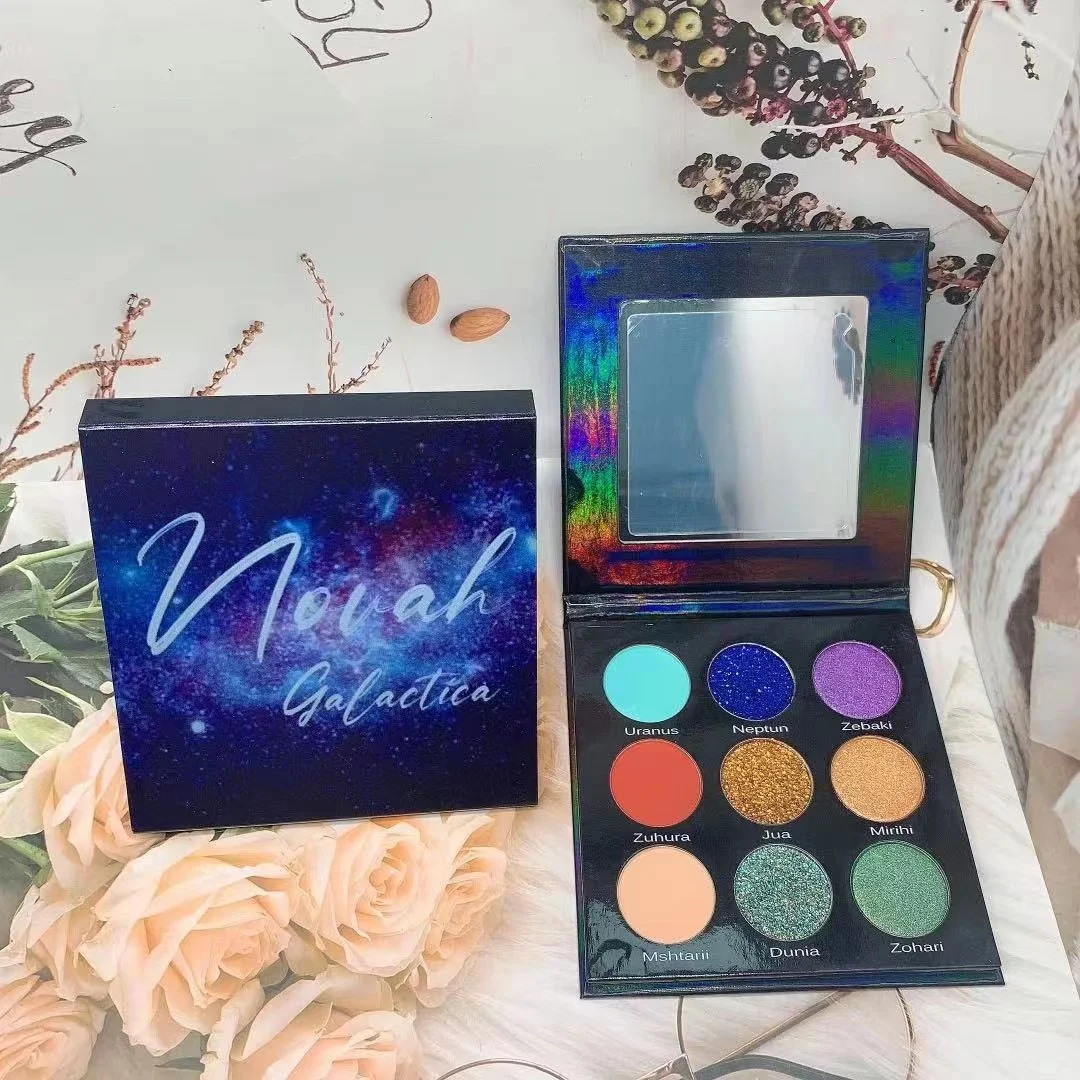 Hot Selling DIY Matte Shimmer Glitter Eyeshadow 9 Color Eyeshadow Palette