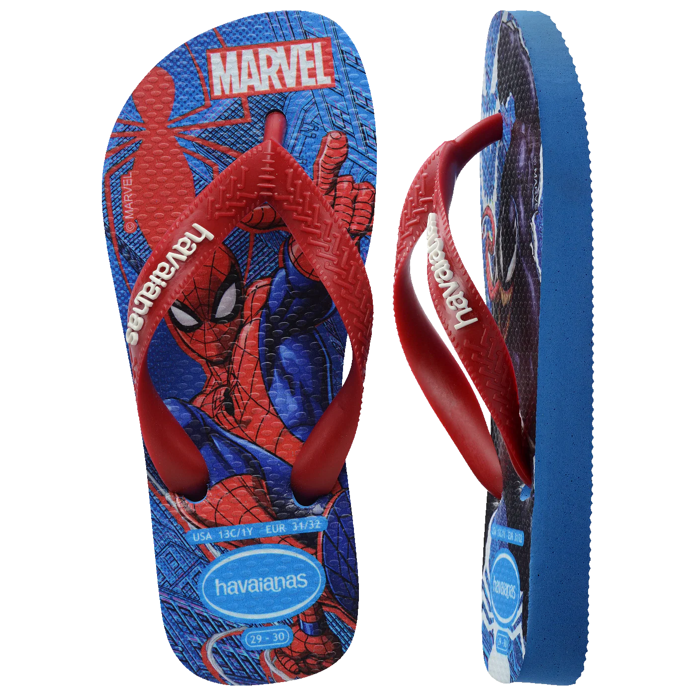 Chinelo Havaianas Infantil Top Marvel II Homem Aranha