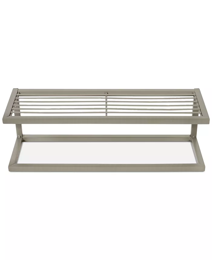 Honey Can Do Steel Slatted Bathroom Shelf with Towel Bar