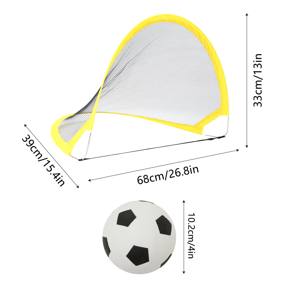 Willstar 2Pcs Football Goals Playmaker Portable Lightweight Goal Set for Training and Pickup Games Sports，Foldable Dome Shaped Goals with Inflatable Ball and Air Pump Easy Storage and Carry
