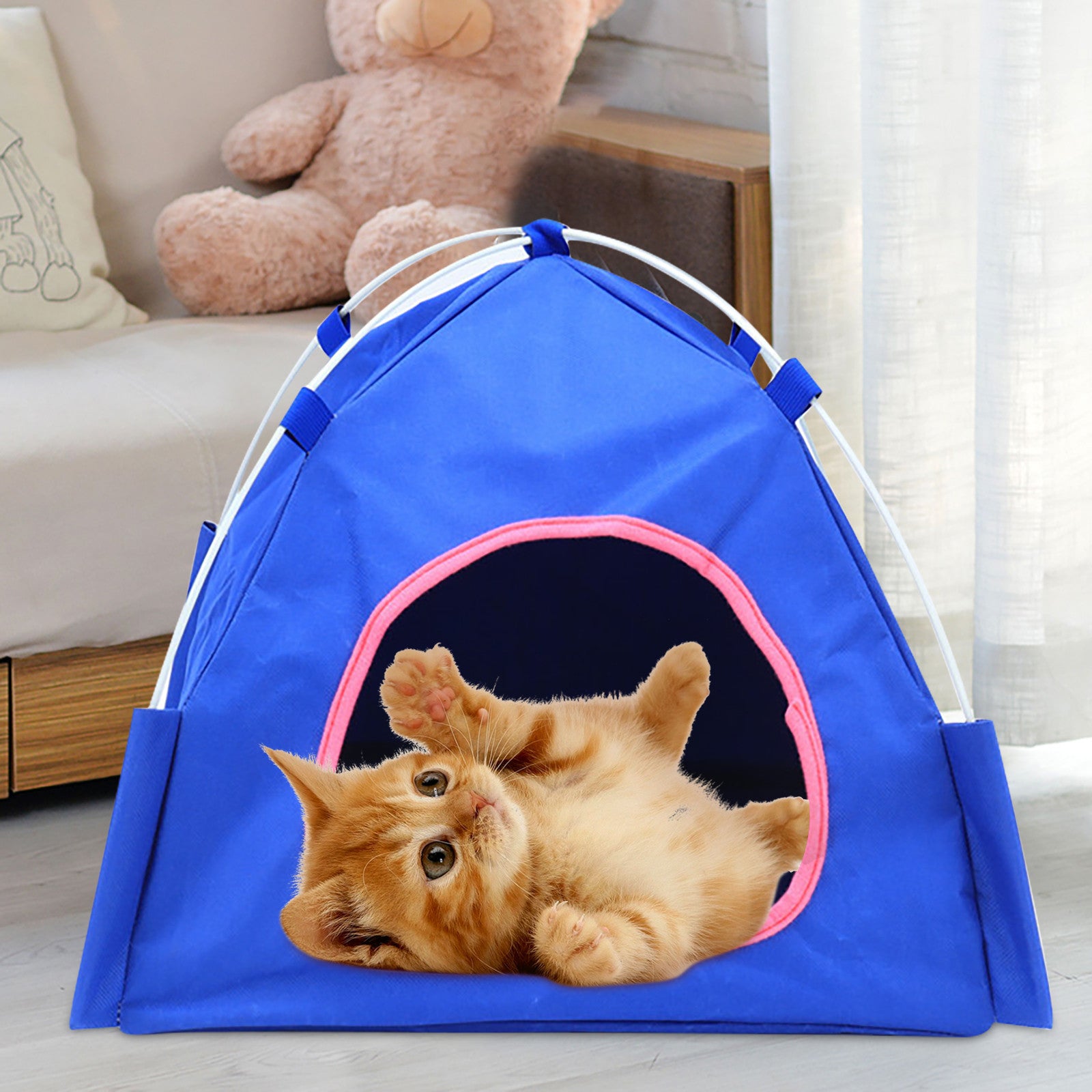 Bowake Breathable Washable Pet Puppy Kennel Dog Cat Folding Indoor Outdoor House Bed