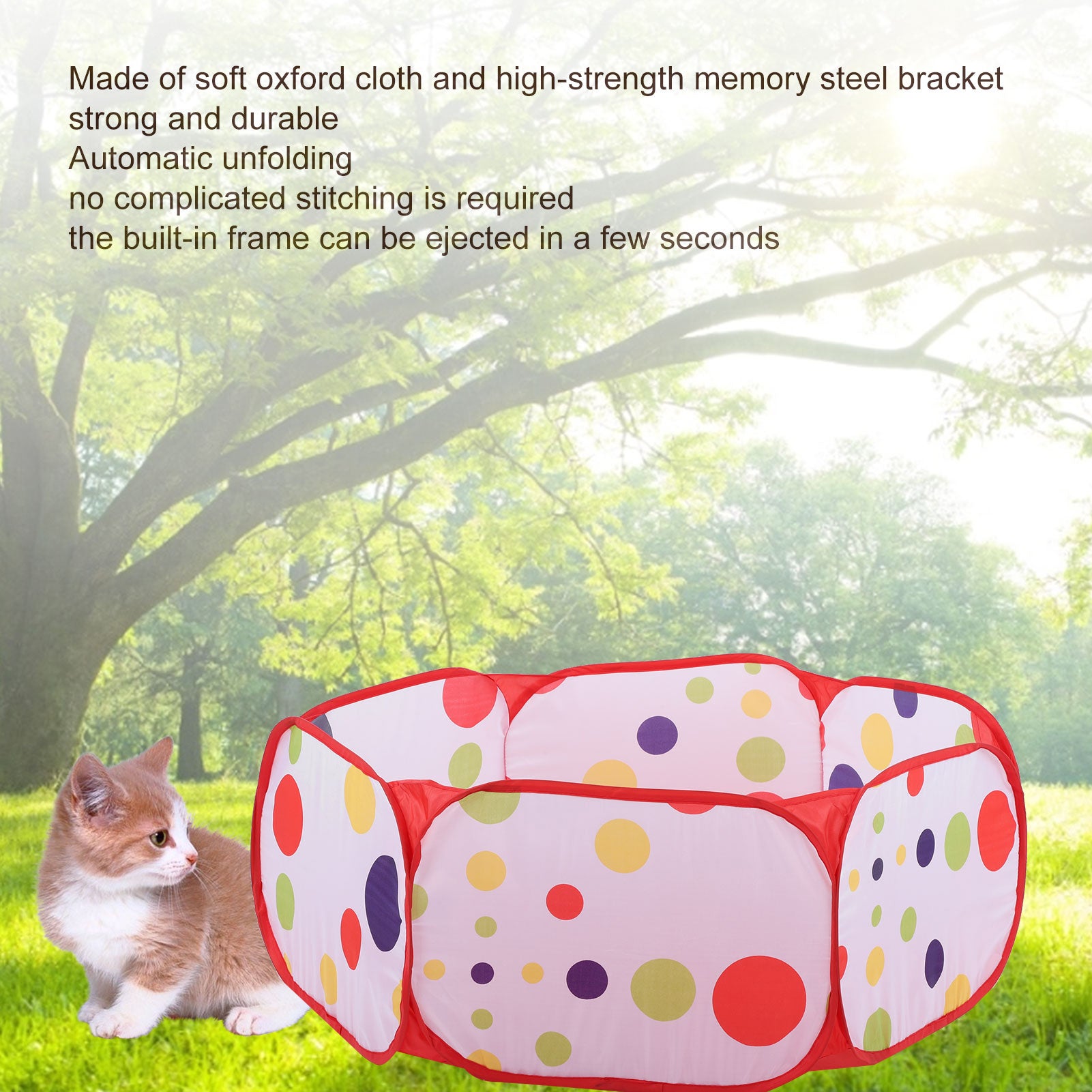 Dekaim Small Animal Cage Tent， Waterproof Foldable Pet Playpen