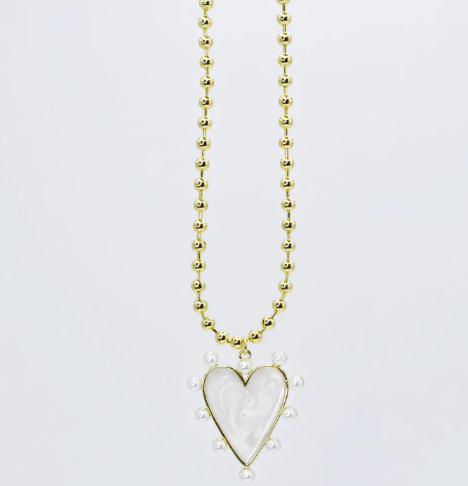 PRE-ORDER Heart of Pearls Necklace shipped apx 4/30