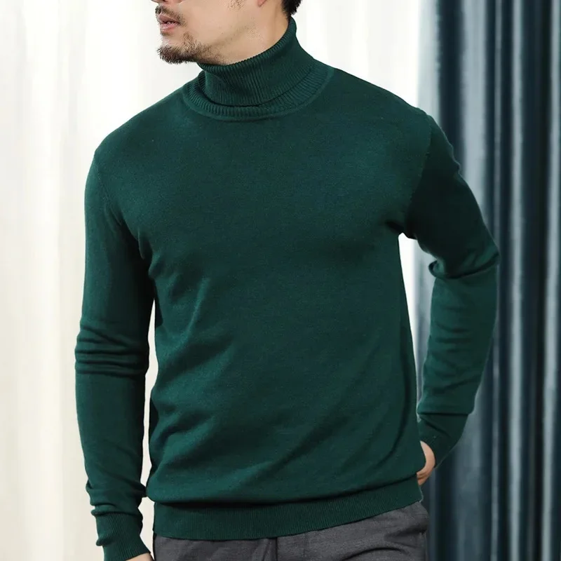 Suéter Gola Alta Monaco™ em Cashmere  / Elegância Sutil Para Homens de de Verdade!