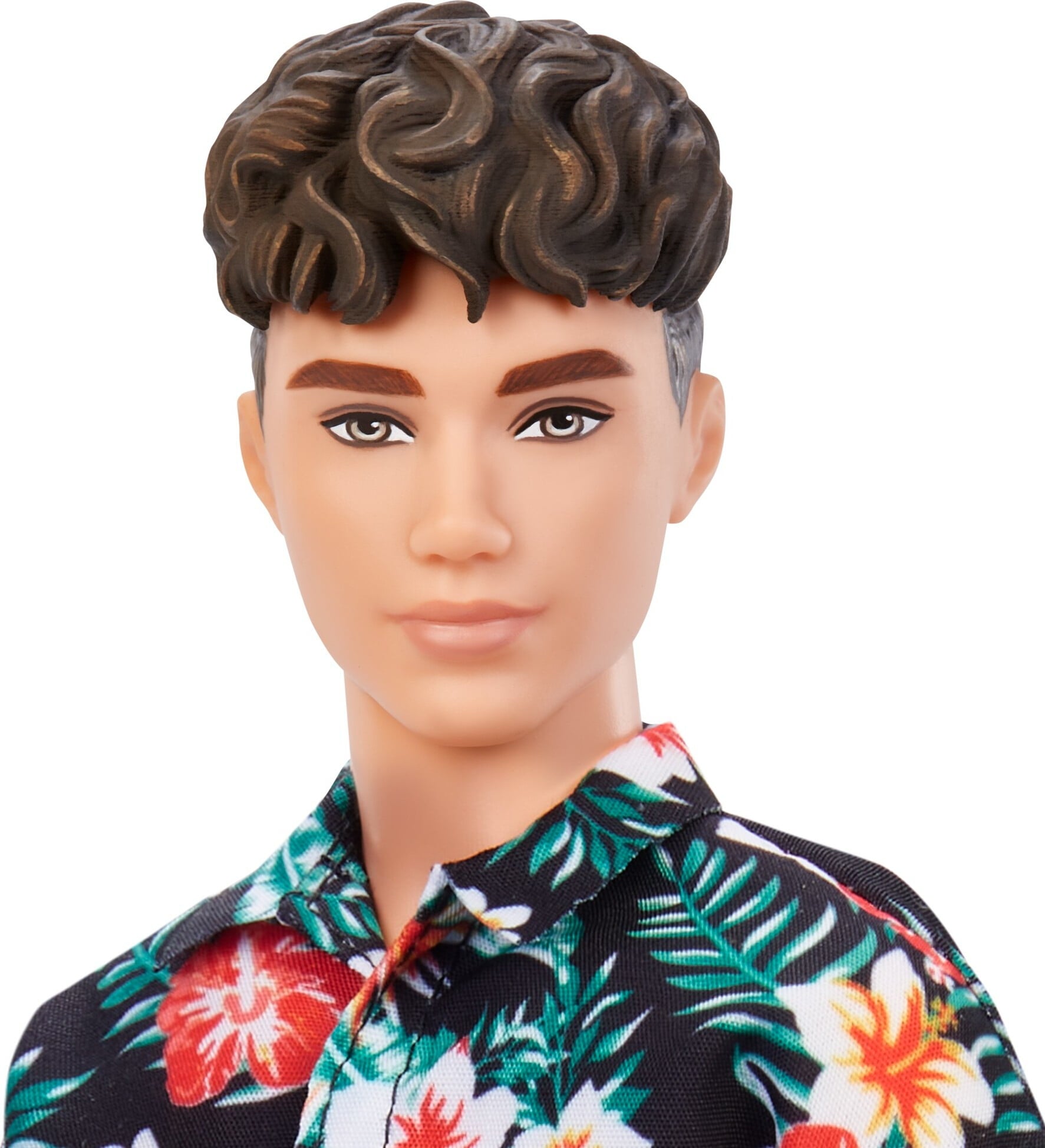 Barbie Ken Fashionistas Doll #184 with Brown Hair, Hawaiian Shirt and Orange Pants