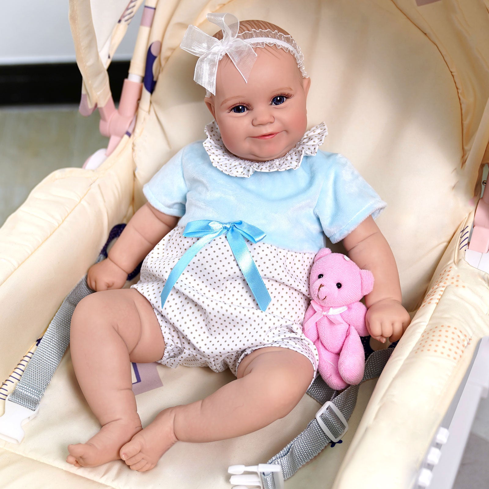 JIZHI Lifelike Reborn Baby Dolls 20 inch Realistic Newborn Baby Dolls Adorable Playful Real Life Baby Dolls with Gift Box for Kids Age 3 +