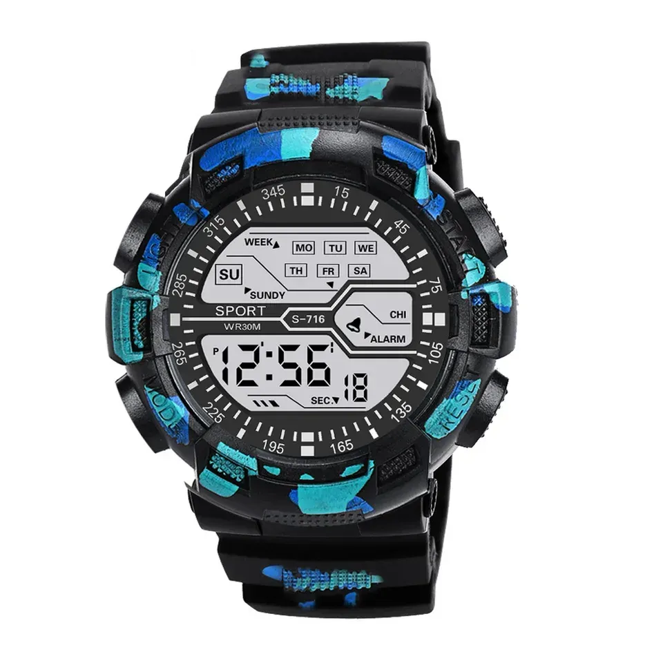 LIUYANGTIAN Men's Sports Watch Waterproof Outdoor Sport Watch Luminous Calendar Digital Clock Electronic Watches for man