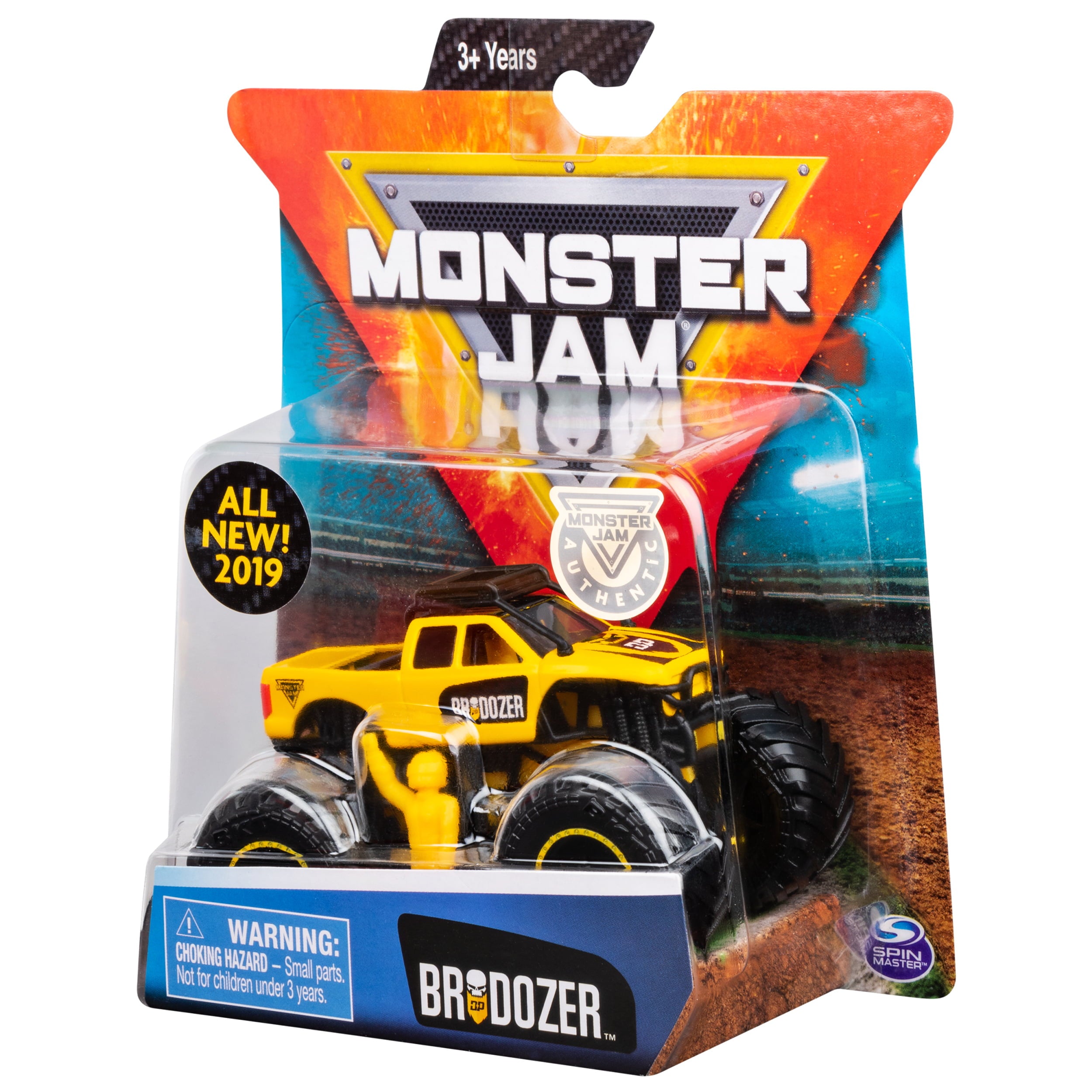 Monster Jam， Official Brodozer Monster Truck， Die-Cast Vehicle， Arena Favorites Series， 1:64 Scale