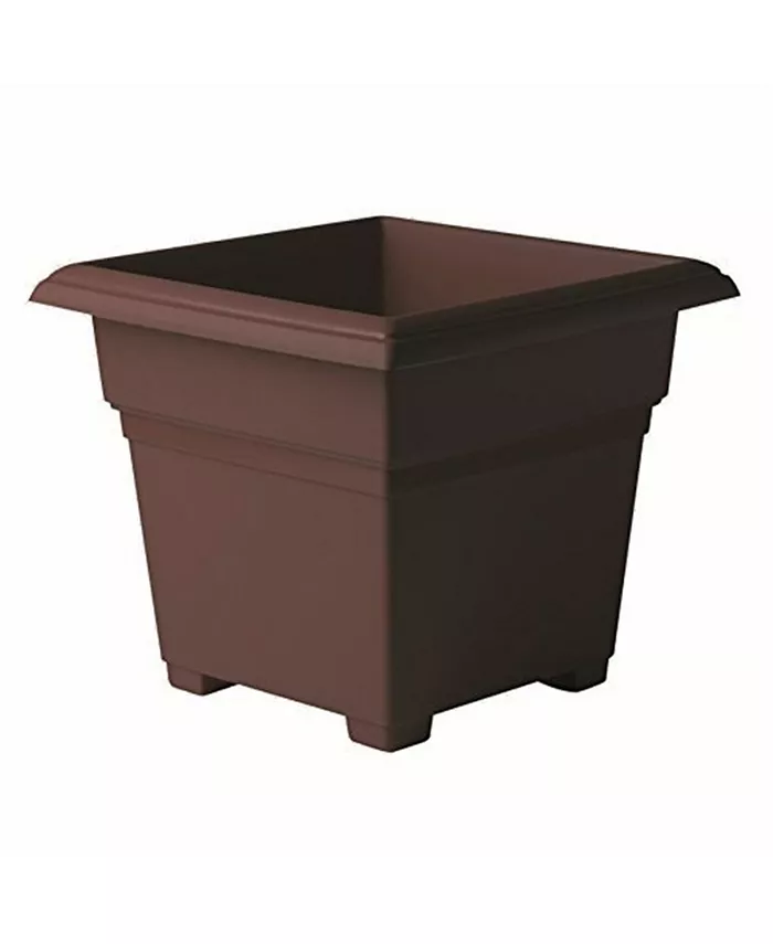 Novelty Countryside Square Tub Planter Brown 14 Inch