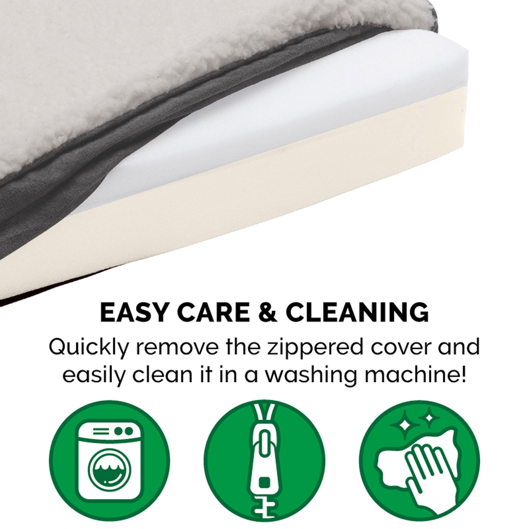 FurHaven Pet Products， Memory Foam Pet Bed for Dogs and Cats， Gray， Jumbo Plus