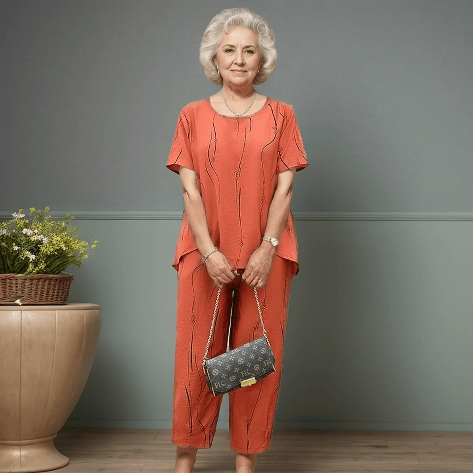 Conjunto Charmie™ Camiseta + Calça / Um Mix Perfeito de Requinte, Conforto e Estilo!