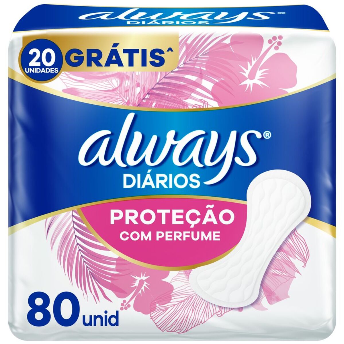 Protetor Diario Always Protecao Com Perfume 80 Unidades