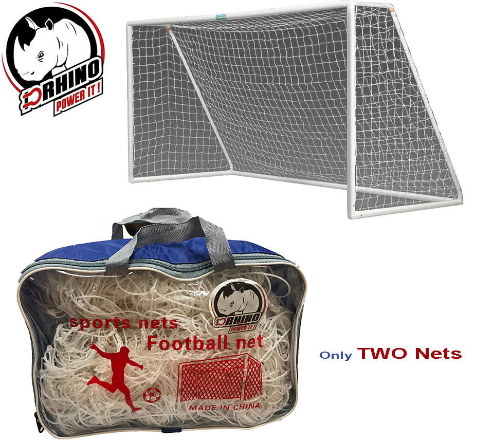 Soccer Goal Post Nets Full Size 12' x 6' Football Anchor Ball Training Sets 2pc