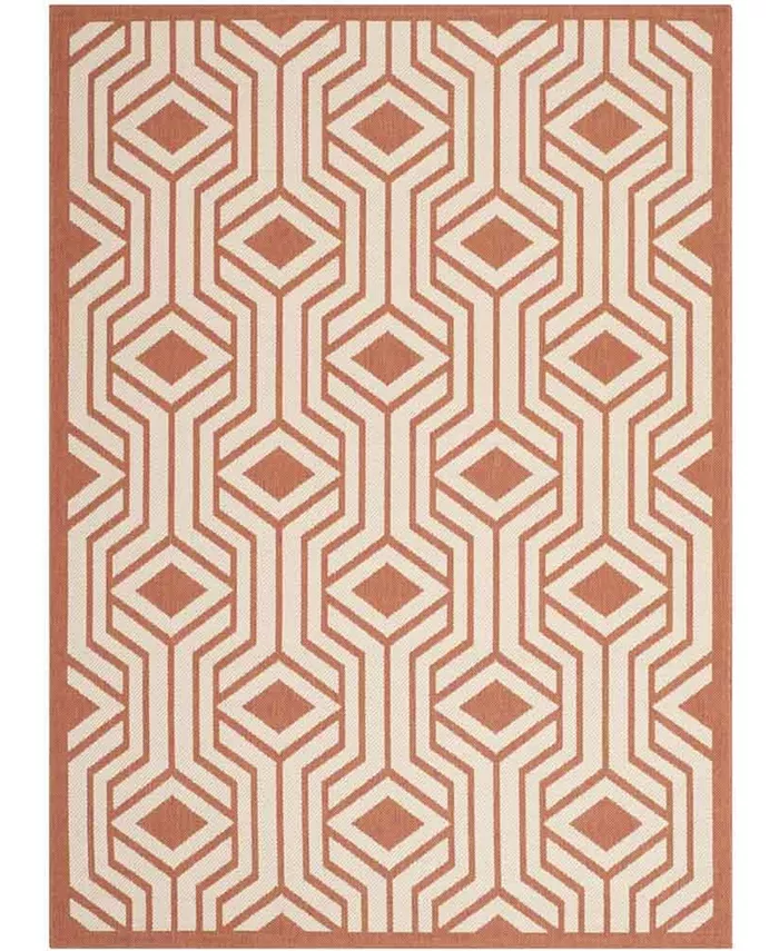 Safavieh Courtyard Beige and Terracotta 4' x 5'7