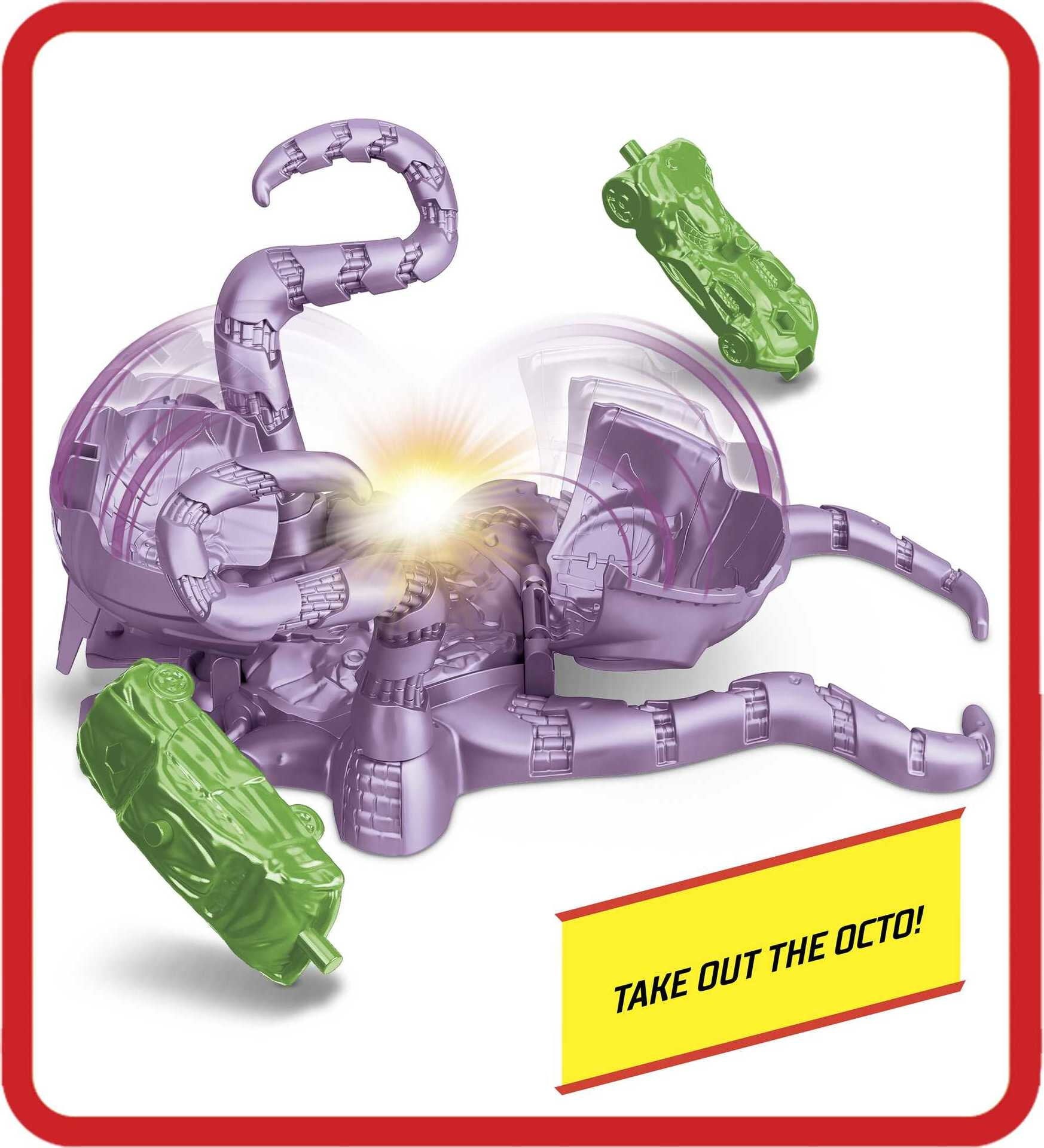 Hot Wheels Monster Trucks Octo-Slam Hero Playset with 1 Die-Cast Vehicle