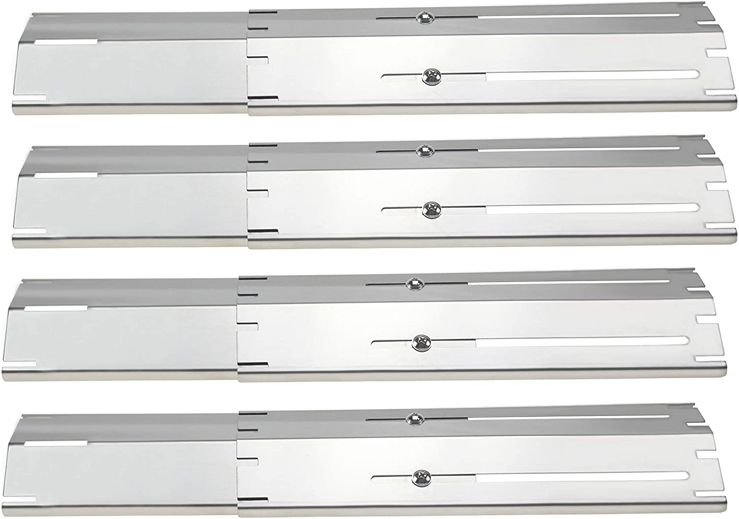 Heat Plate Shields 11.75-21 inch for Brinkmann 810-1750-S, 810-3660-S 810-4580-S, 810-2511-S Grill Replacement Parts, SUS 304 Steel