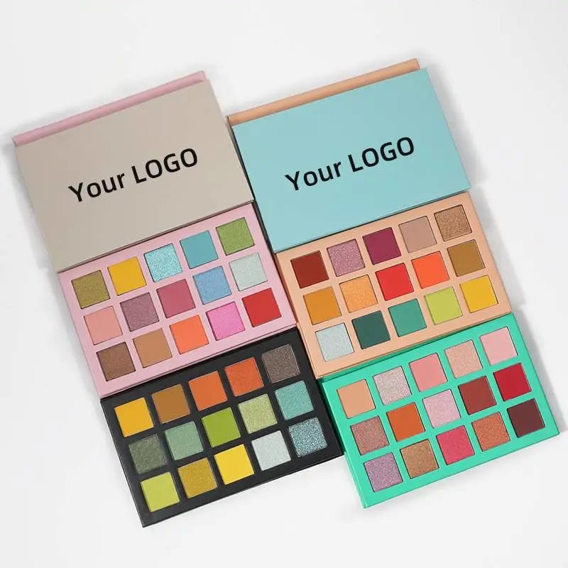 High Pigment Cosmetics Makeup No Logo Eye Makeup Eyeshadow Pallet Private Label 15 Colors Eyeshadow Palette