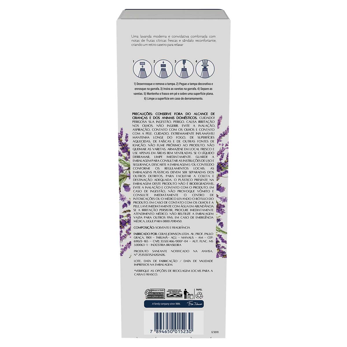 Difusor de Aromas Relax Lavender Glade Home Fragrance Caixa 100ml