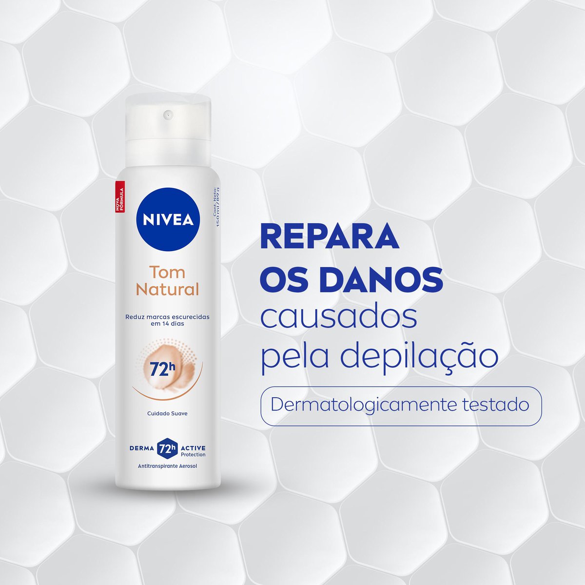 Desodorante Antitranspirante Aerossol NIVEA Tom Natural 150ml
