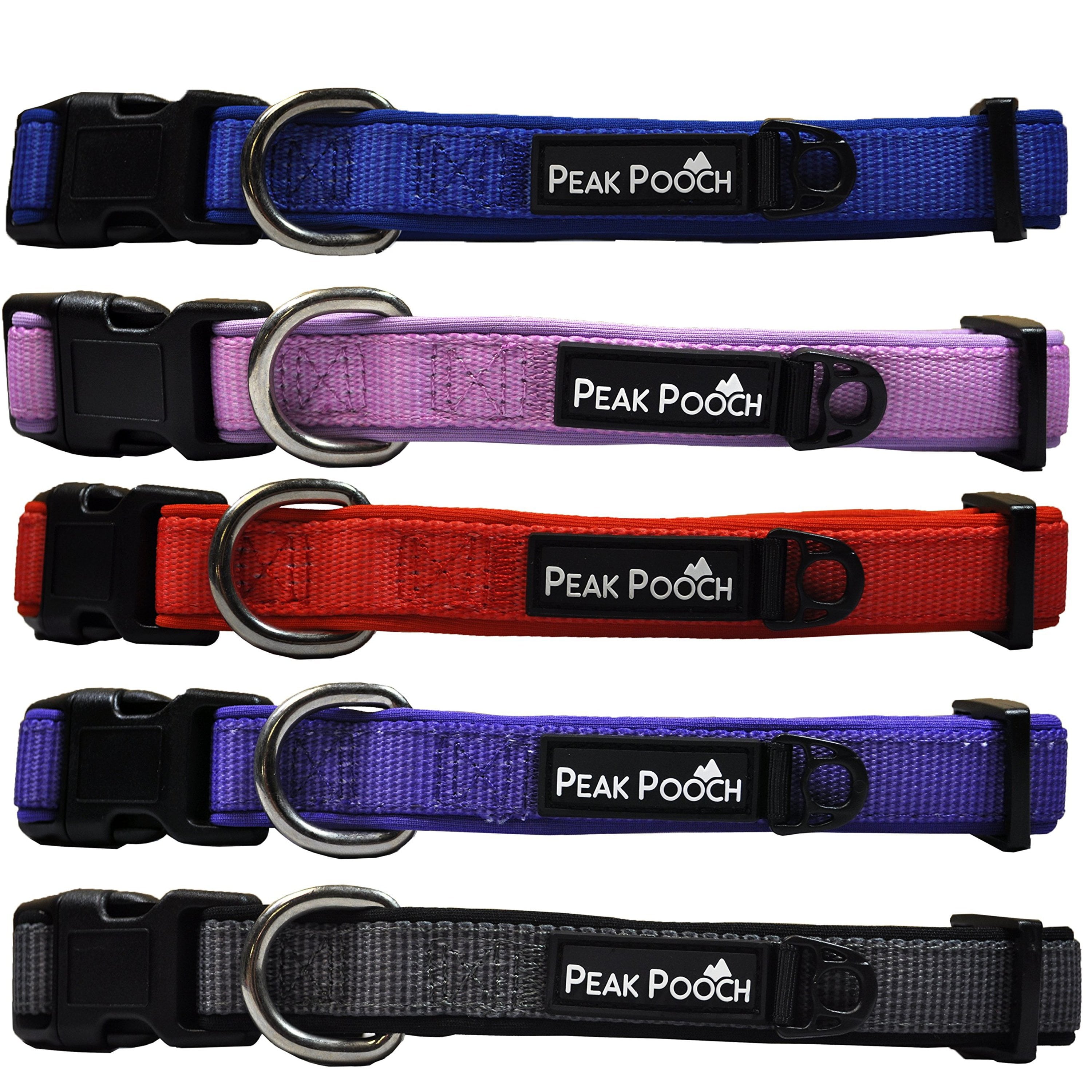Peak Pooch Dog Collars for Large Dogs Designer Dog Collar Pink， L