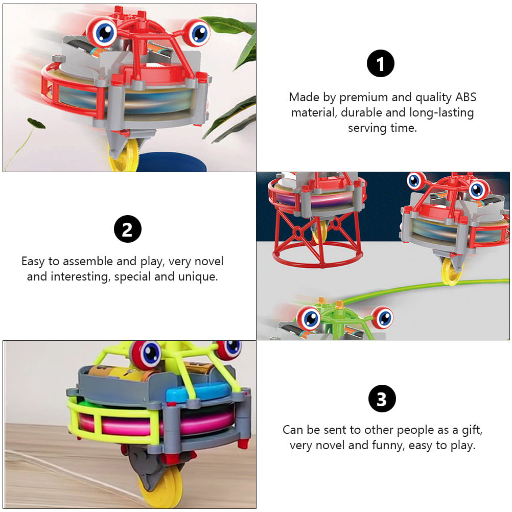 1PC Tumbler Unicycle Robot Toy Wire Walking Assembly Gyro Toy (No Battery)