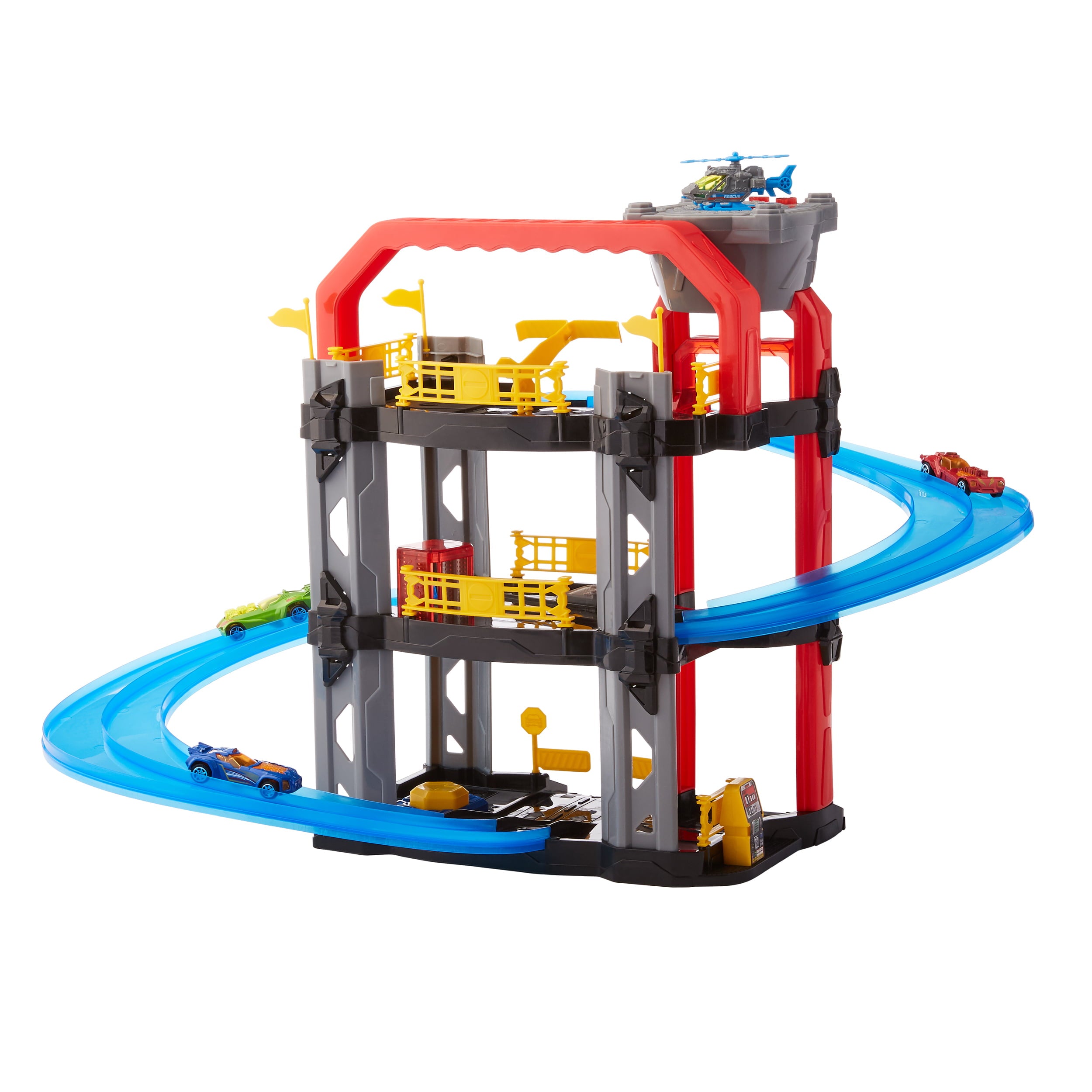 Adventure Force Motorized Take and Play Race Car Parking Garage