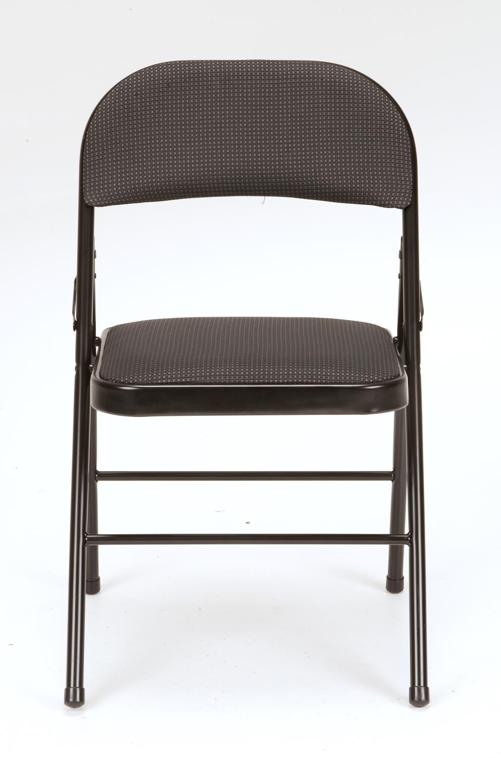 Mainstays Fabric Padded Folding Chair, Black, 4 Count