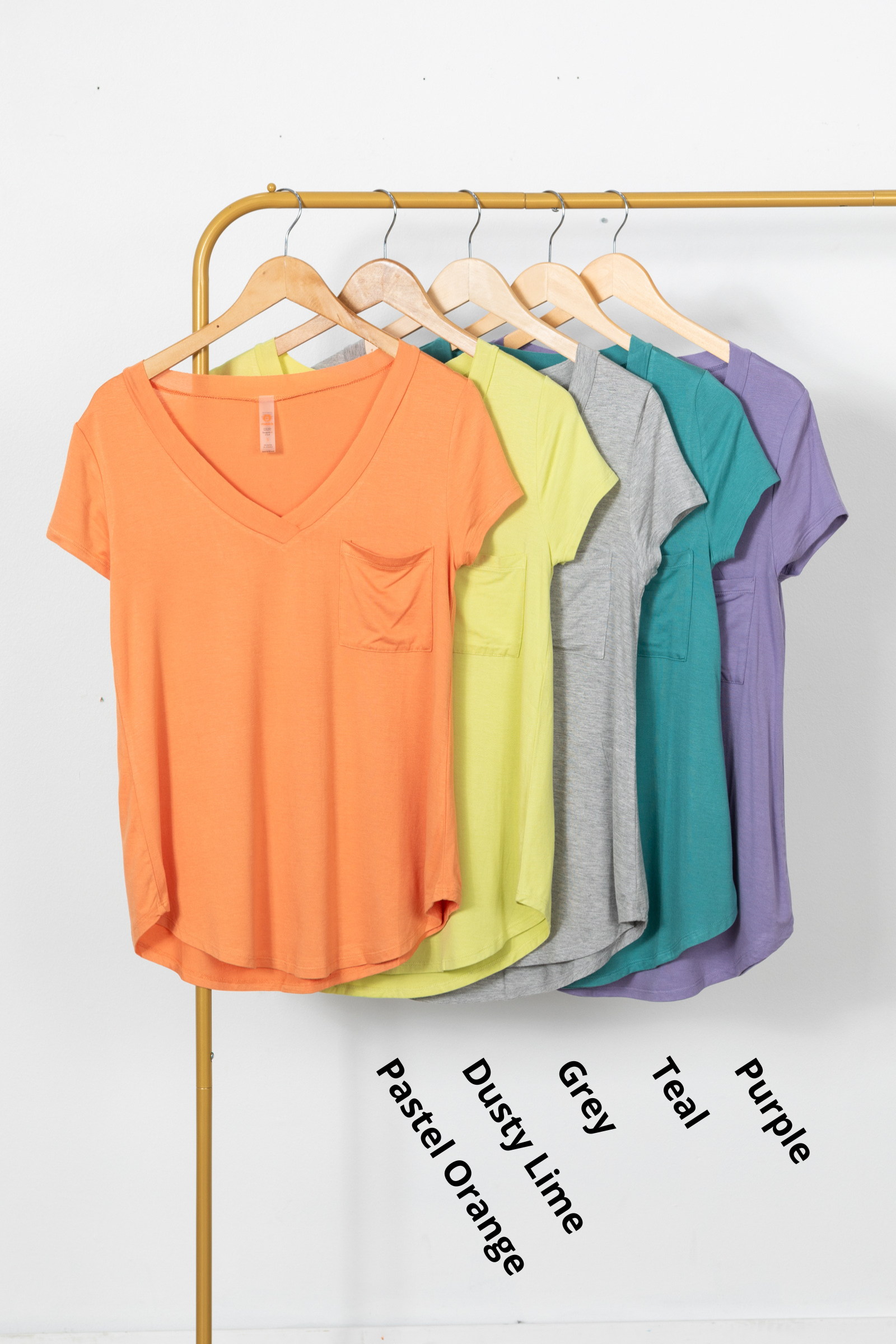 V-Neck Tee With Pocket