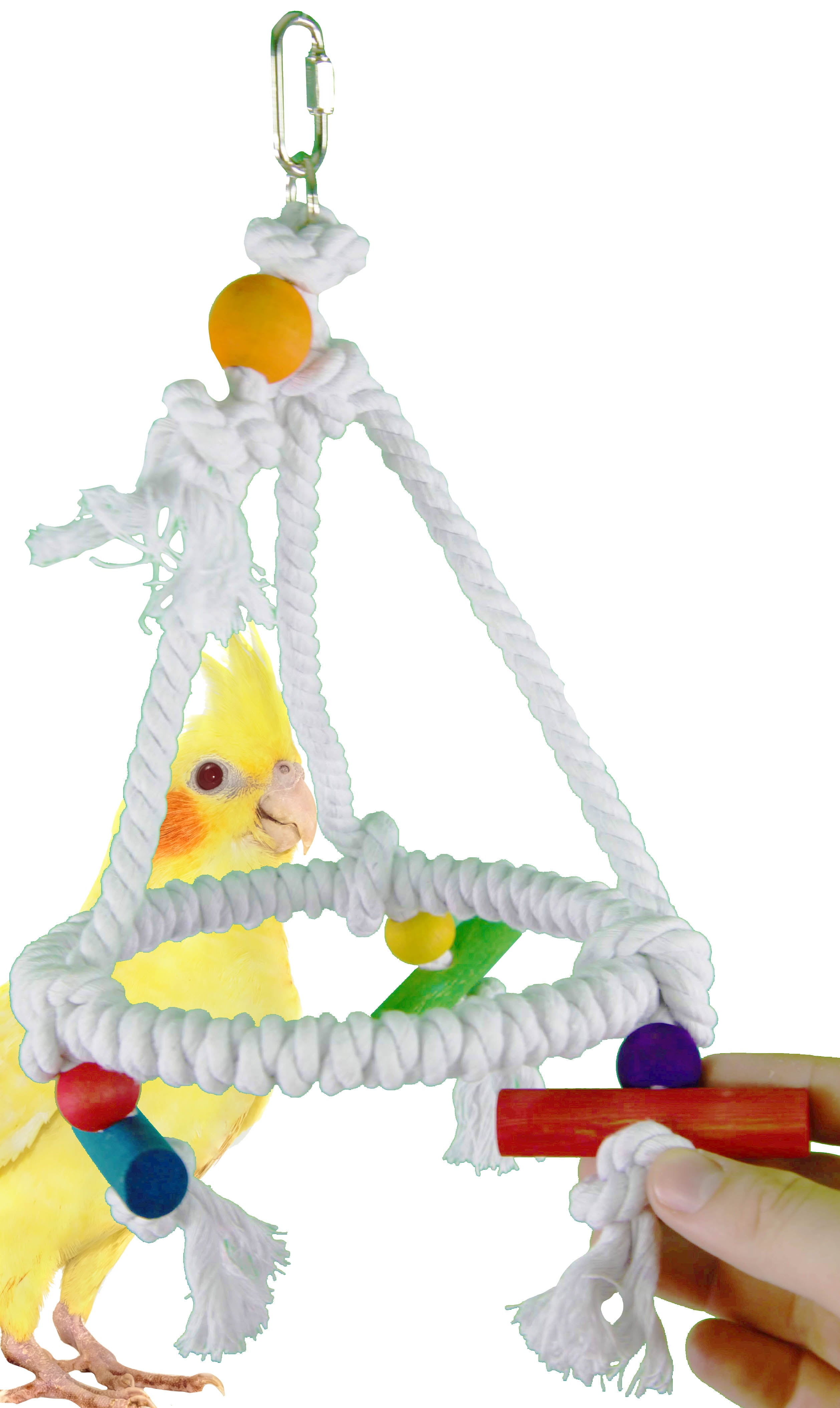 Bonka Bird Toys 1422 Rope Pyramid Small Swing Bird Toy