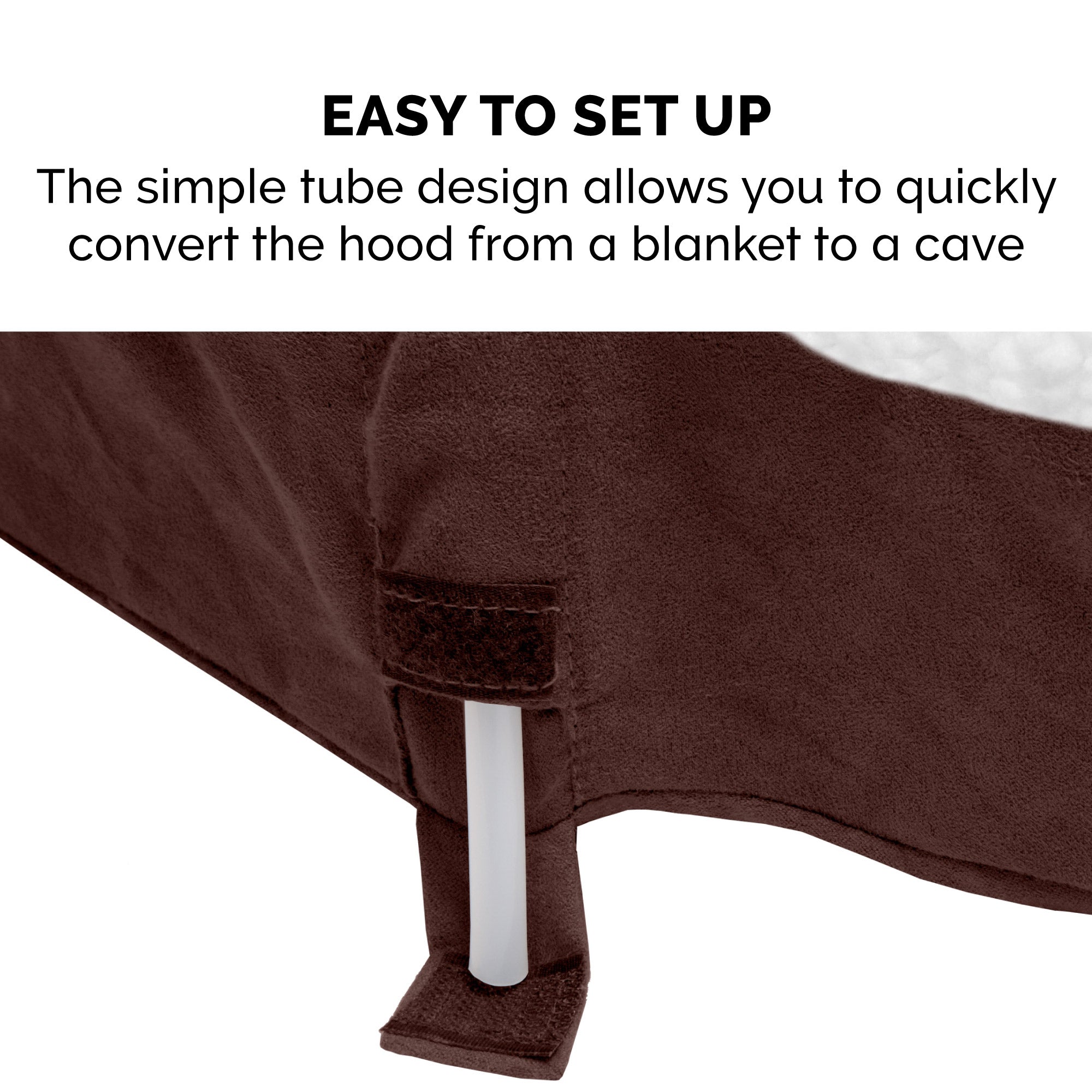 FurHaven | Cooling Gel Faux Sheepskin Snuggery Pet Bed for Dogs and Cats， Espresso， 26-Inch