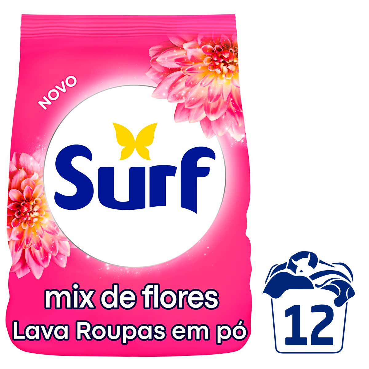 Lava Roupas Sanitizante em Po Surf 5 em 1 Rosas e Flor de Lis 800 g