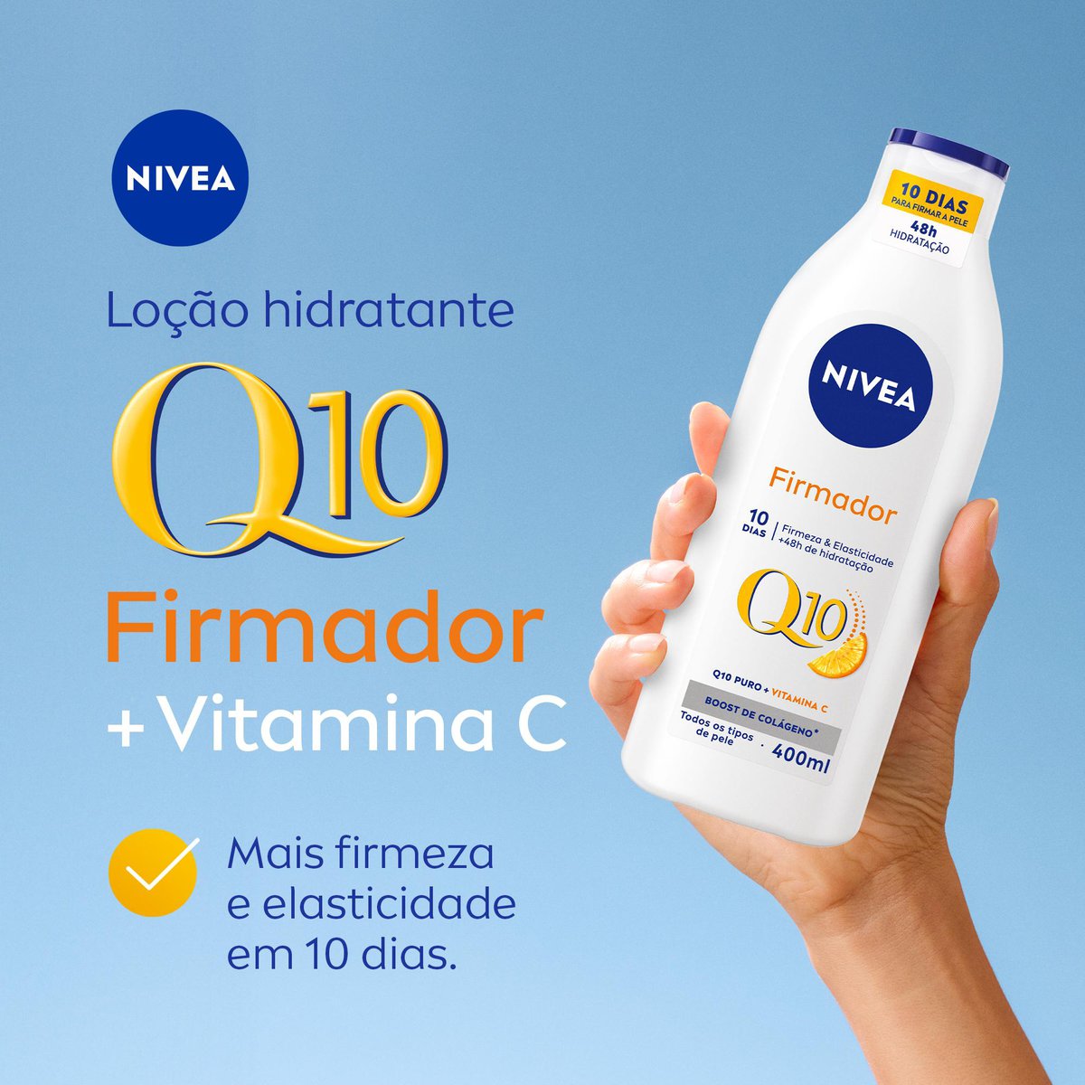 Locao Hidratante Firmador NIVEA Q10 + Vitamina C Todos os Tipos de Pele 400ml