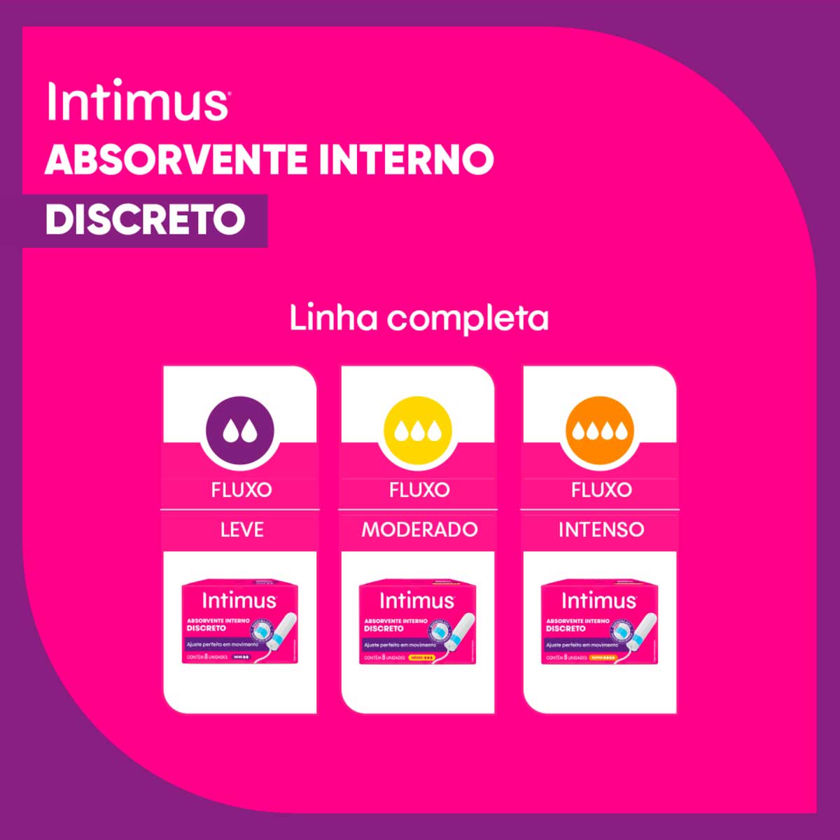 Absorvente Interno Intimus Discreto Super 16 Unidades