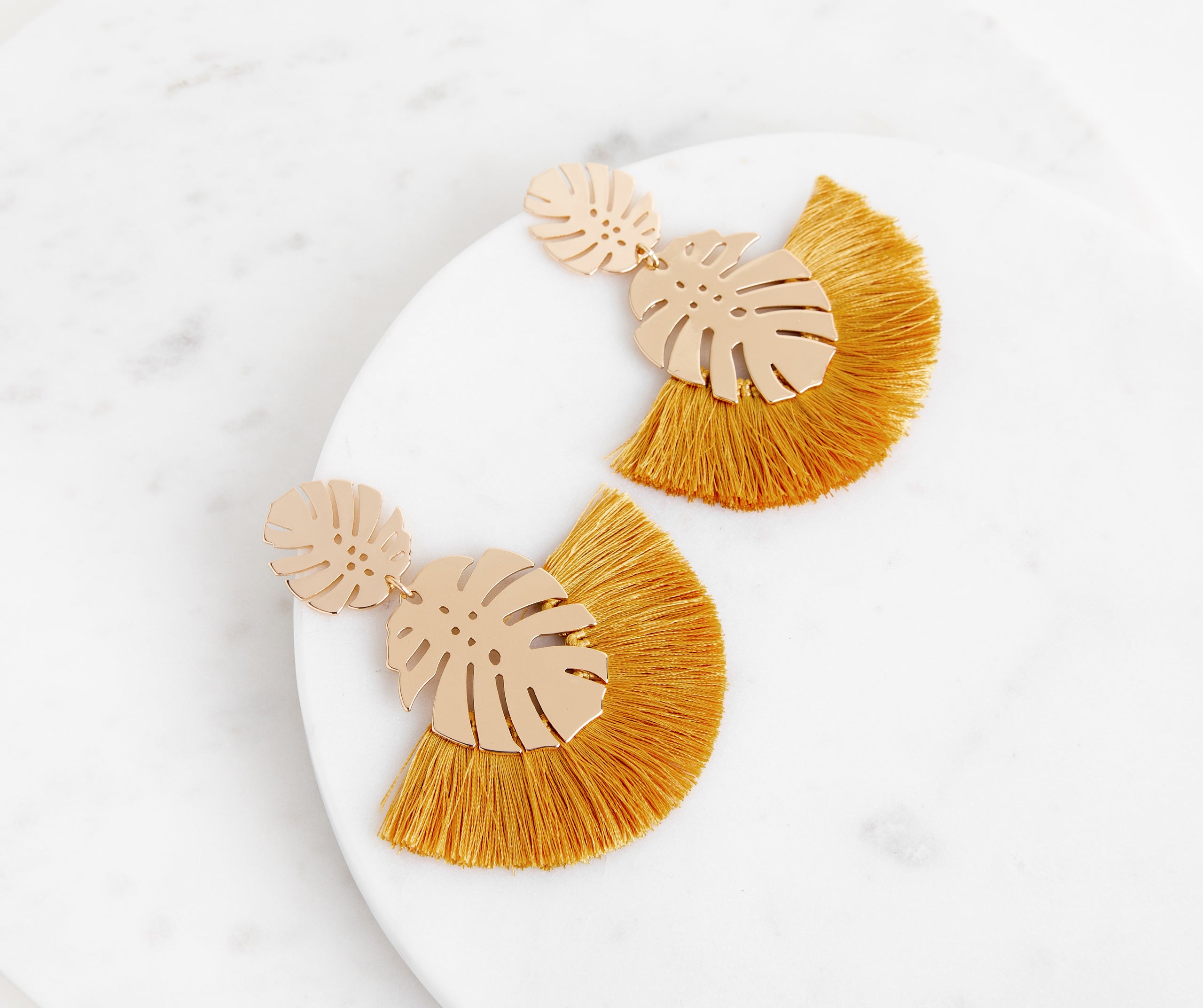 Tropic Tassel Fanned Earrings