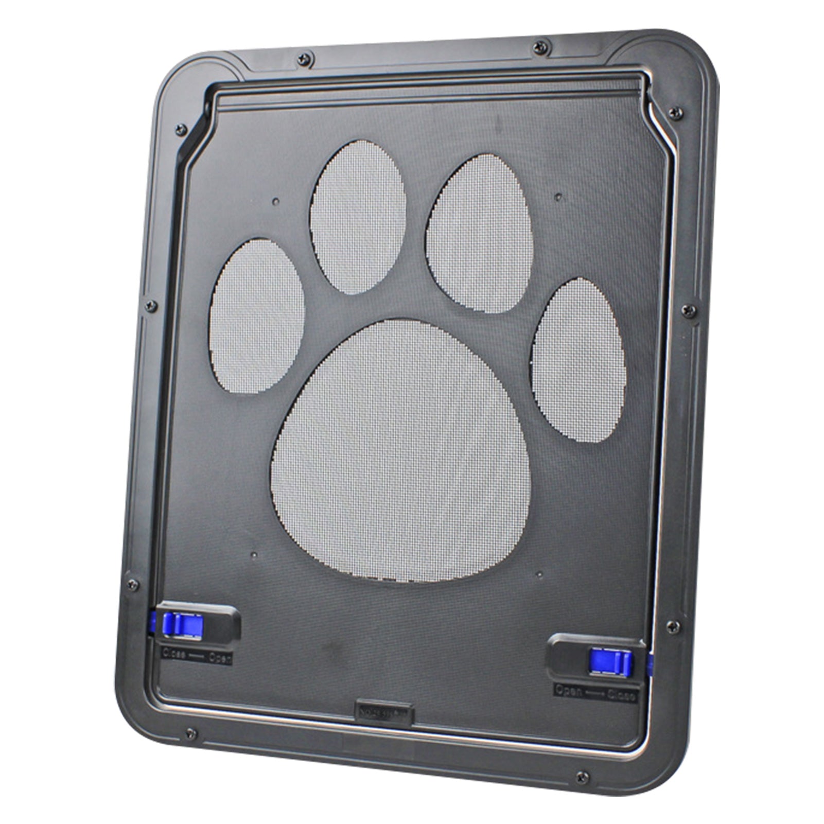 Pet Screen Door Cat Door Sliding Screen Pet Door with Magnetic Flap Lock Automatically for Small Cats Dogs
